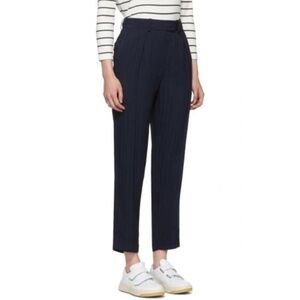 A.P.C.SANDRA PANTALON STRIPED TROUSER PANTS DARK NAVY 36 "NWT"